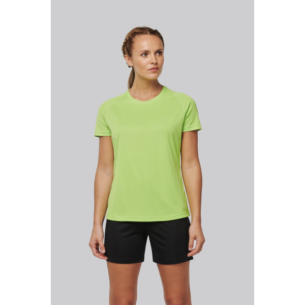Gerecycled damessport-T-shirt met ronde hals Lime XXL