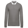 Rugbypolo Light Grey / White XS