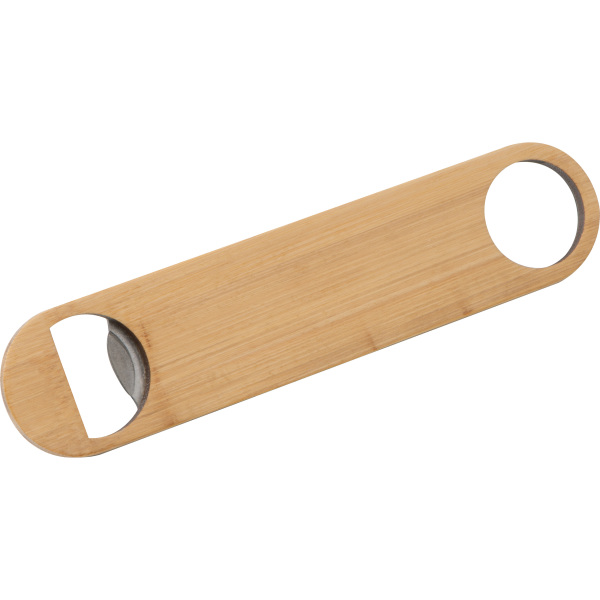Bamboo-metal bottle opener