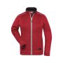 Ladies' Knitted Workwear Fleece Jacket - SOLID - - red-melange/black - 4XL
