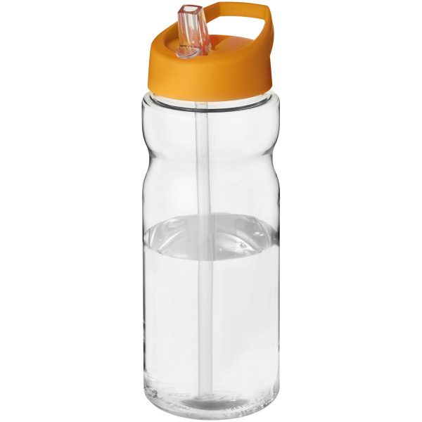 H2O Active® Base 650 ml spout lid sport bottle - Transparent/Orange