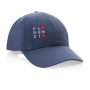 Impact AWARE™  6 panel 190gr gerecycled katoenen cap, donkerblauw