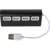 Aluminium USB hub zwart