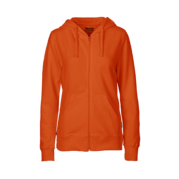 Neutral ladies zip hoodie-Orange-XXL