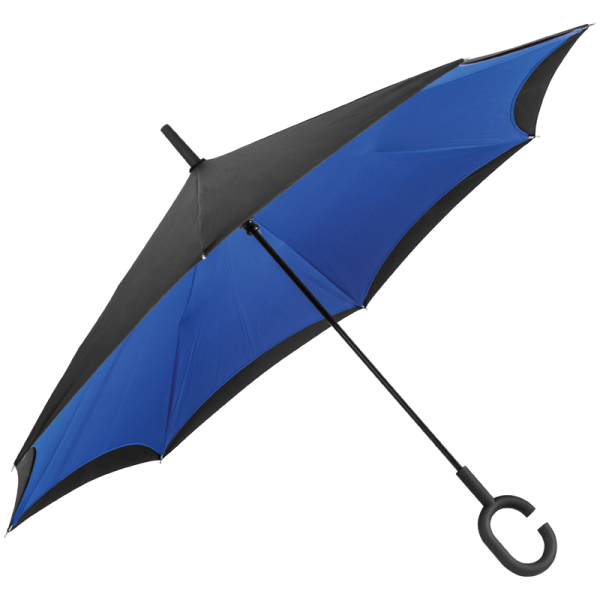 Omklapbare paraplu met speicale handgreep