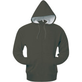 Hooded sweater met rits Dark Khaki 4XL