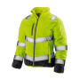 Women's Soft Padded Safety Jacket - Fluo Yellow/Grey - XS