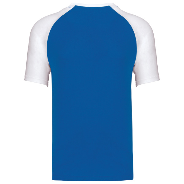 Baseball - Tweekleurig t-shirt Aqua Blue / White XL