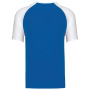 Baseball - Tweekleurig t-shirt Aqua Blue / White XL