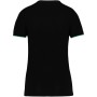 Dames-t-shirt DayToDay korte mouwen Black / Kelly Green 3XL