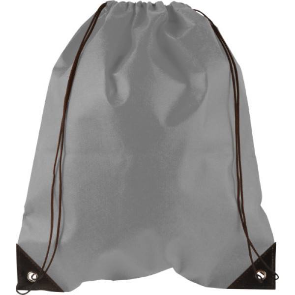 Nonwoven (80 gr/m²) drawstring backpack Nathalie grey
