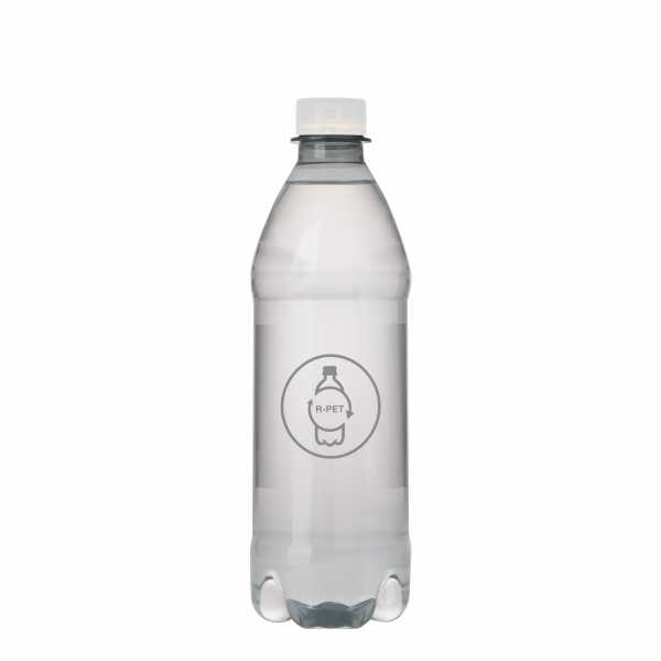 bronwater in 100% gereycleerd plastic (RPET) flesje 500ml met draaidop