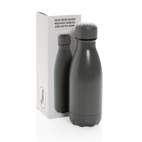 Unikleur vacuum roestvrijstalen fles 260ml, grijs