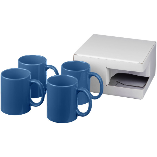 Ceramic mug 4-pieces gift set - Blue