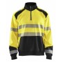 Sweatshirt met halve rits High Vis