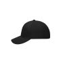 MB6135 6 Panel Polyester Peach Cap - black - one size