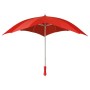 IMPLIVA - Hartvormige paraplu registered design - Handopening - Windproof -  110 cm - Wit