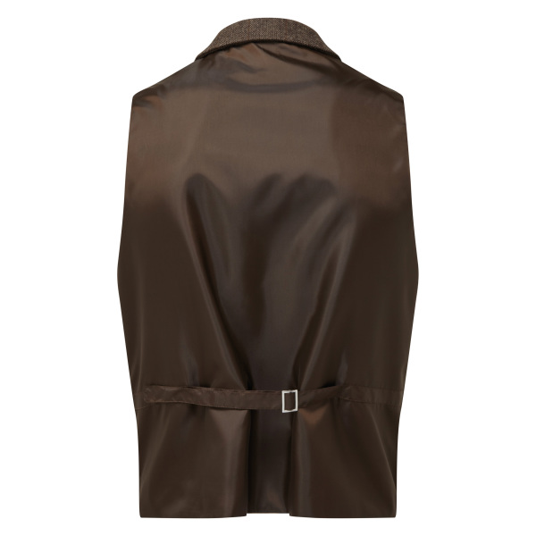 Men's herringbone waistcoat Brown XS
