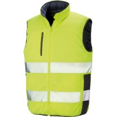 Reversible soft padded safety gilet Fluorescent Yellow / Navy 3XL