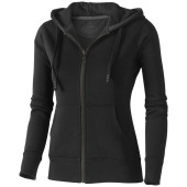 Arora dames hoodie met ritssluiting - Zwart - 2XL