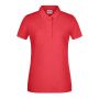 Ladies' Basic Polo - carmine-red-melange - S