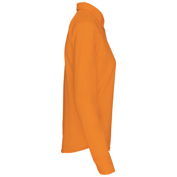 Overhemd in onderhoudsvriendelijk polykatoen-popeline dames Orange S