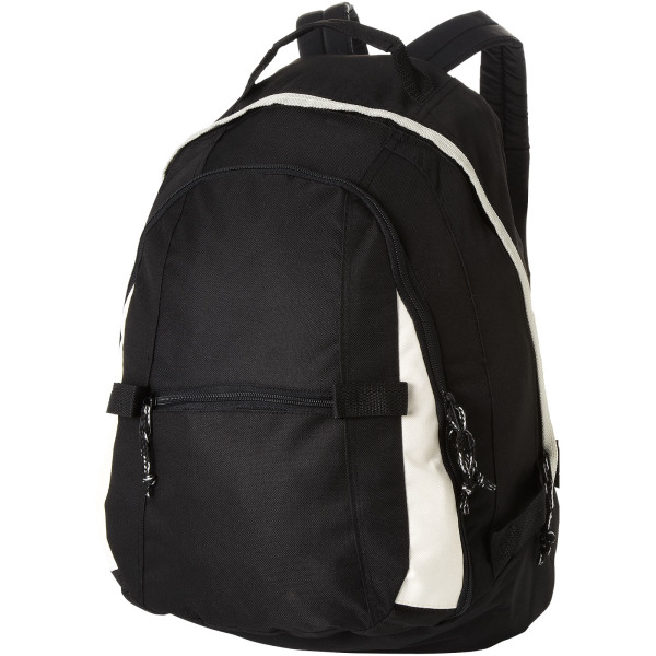 Colorado covered zipper backpack 22L - Solid black/White