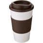 Americano® 350 ml insulated tumbler with grip - White/Brown