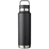 Colton 600 ml met koper vacuüm geïsoleerde drinkfles - Zwart