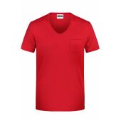 Men's-T Pocket - red - S
