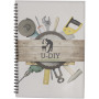 Desk-Mate® A4 wire-o notitieboek met PP-omslag - Wit/Zwart - 50 pages