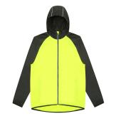 AWDis Cool Contrast Windshield Jacket, Electric Yellow/Jet Black, XS, Just Cool