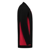 Polosweater Bicolor Borstzak 302001 Black-Red 4XL