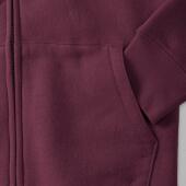 RUS Ladies Authentic Zip Hood Jacket, Burgundy, XL