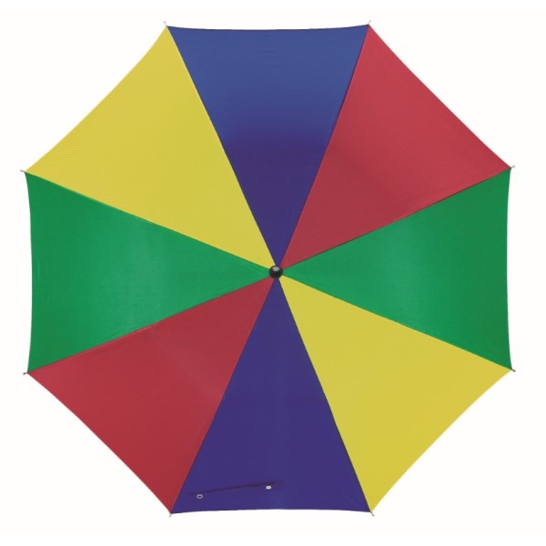 Automatisch te openen paraplu DISCO blauw, geel, groen, rood
