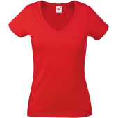 Lady-fit Valueweight V-neck T (61-398-0) Red M