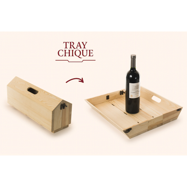 Rackpack Traychique- a wine gift box AND serving tray in one!
