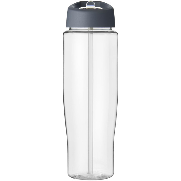 H2O Active® Tempo 700 ml spout lid sport bottle - Transparent/Storm grey