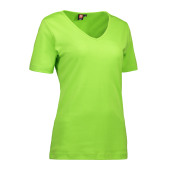 Interlock T-shirt | V-neck | women - Lime, 3XL