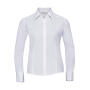 Ladies' LS Fitted Poplin Shirt - White - 4XL