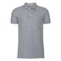Men's Fitted Stretch Polo, Light Oxford, 3XL, RUS
