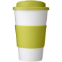 Americano® 350 ml tumbler with grip & spill-proof lid - White/Lime