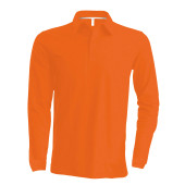 Men's long-sleeved polo shirt Orange XXL