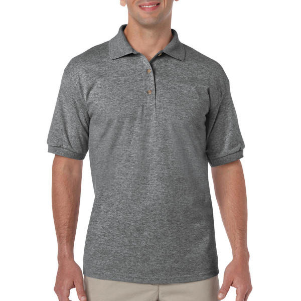 DryBlend Adult Jersey Polo - Graphite Heather