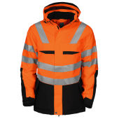 6418 Padded Jacket HV Orange/Black 3XL