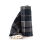 Plaid van sherpa Storm Grey / Navy checked One Size