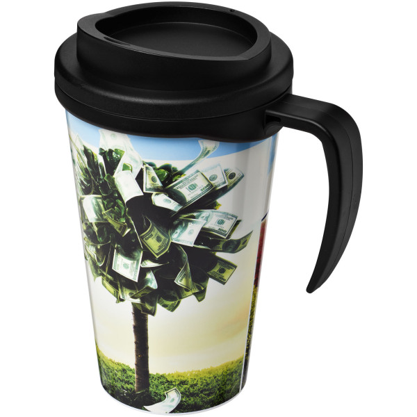 Brite-Americano® grande 350 ml insulated mug - Solid black