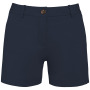 Ecologische chinobermuda dames Navy Blue 34 FR