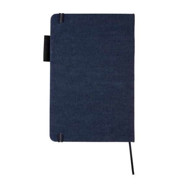 Deluxe A5 denim notitieboek, donkerblauw