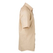 Men's Shirt Shortsleeve Poplin - stone - 4XL